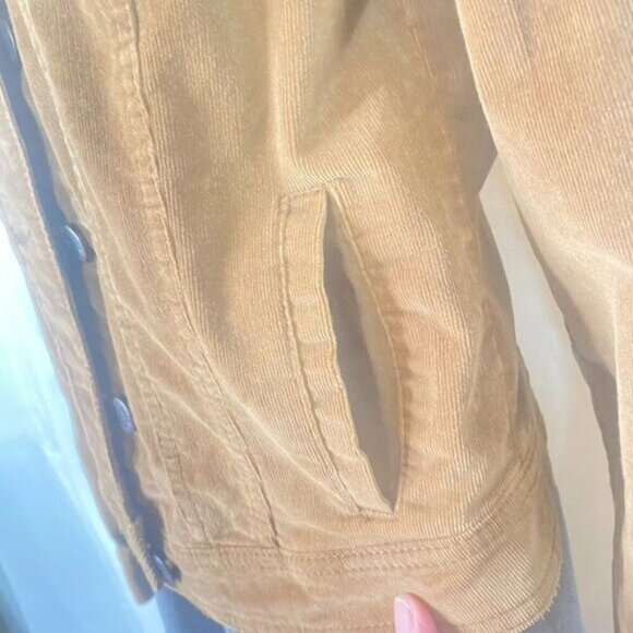 Aeropostale Womens Chocolate Brown Fine Corduroy Jacket Size M Trucker Fall Jack - Picture 5 of 11